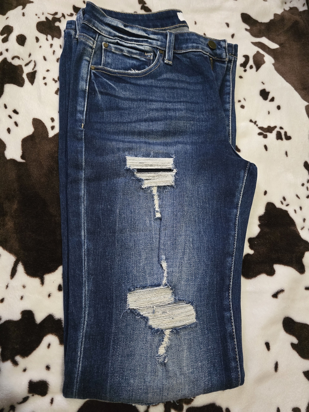 Women’s Distressed Blue Denim Jeans